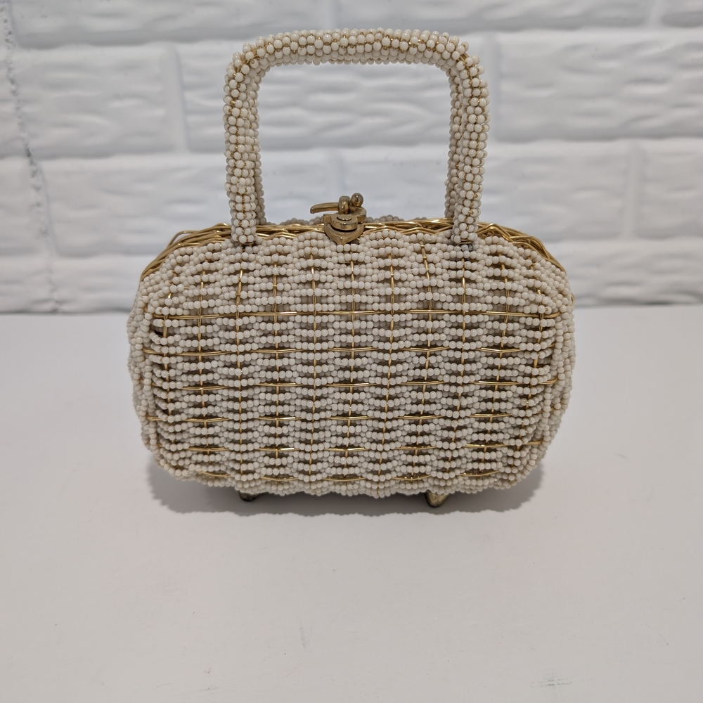Walborg Ivory Beaded Mini Bag